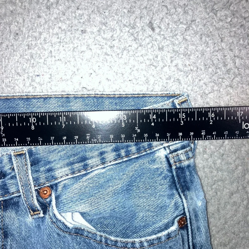 Levi 505 Straight Leg Jeans Mens 30x32 Blue Grunge Distressed Work Fit 30x30.5